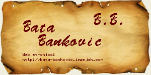 Bata Banković vizit kartica